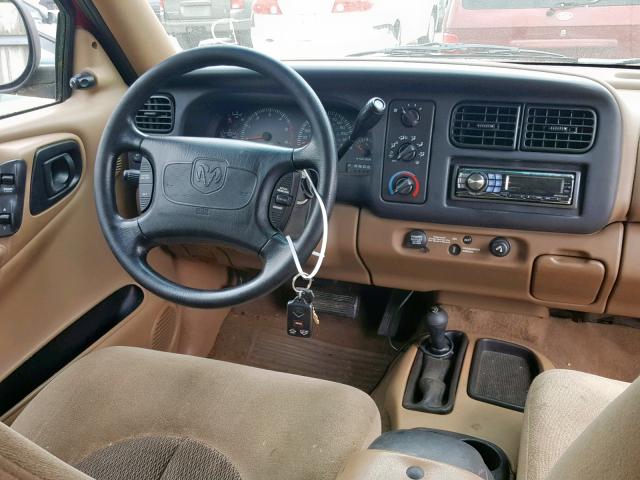 1B7GG22Y9WS511731 - 1998 DODGE DAKOTA RED photo 9