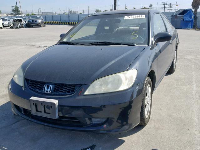 1HGEM221X5L047524 - 2005 HONDA CIVIC DX V BLACK photo 2