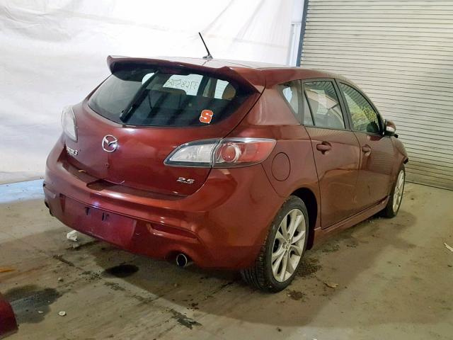 JM1BL1H63A1141591 - 2010 MAZDA 3 S RED photo 4