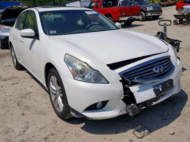 JN1CV6AR7AM454659 - 2010 INFINITI G37 WHITE photo 1