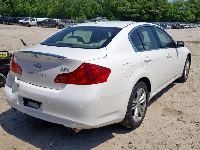 JN1CV6AR7AM454659 - 2010 INFINITI G37 WHITE photo 4