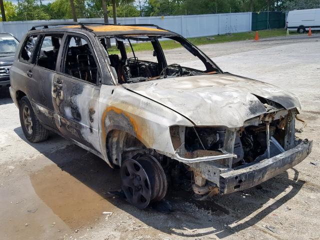 JTEGD21A010019764 - 2001 TOYOTA HIGHLANDER BURN photo 1