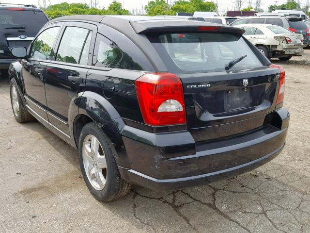 1B3HB48B67D253743 - 2007 DODGE CALIBER SX BLACK photo 3