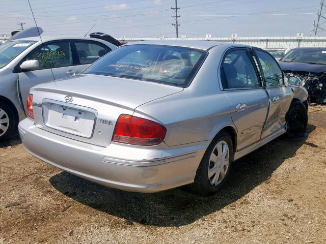 KMHWF25S64A983633 - 2004 HYUNDAI SONATA GL SILVER photo 4