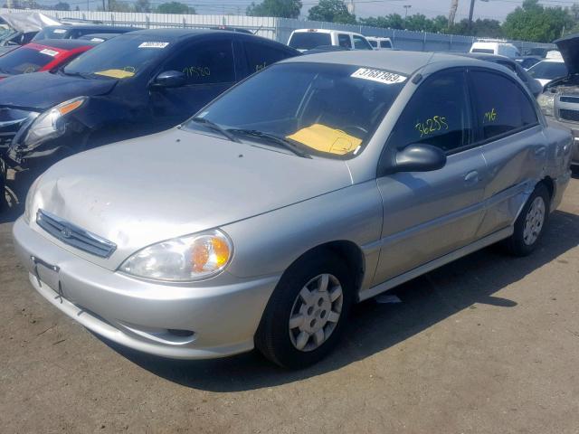 KNADC123416072790 - 2001 KIA RIO SILVER photo 2