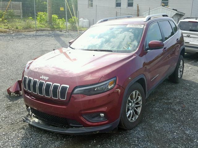 1C4PJMLB3KD236296 - 2019 JEEP CHEROKEE L MAROON photo 2