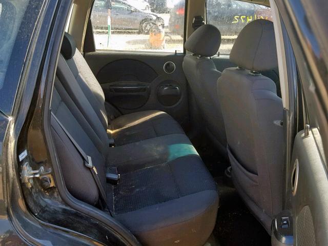 KL1TD66608B151573 - 2008 CHEVROLET AVEO BASE Қара фото 6