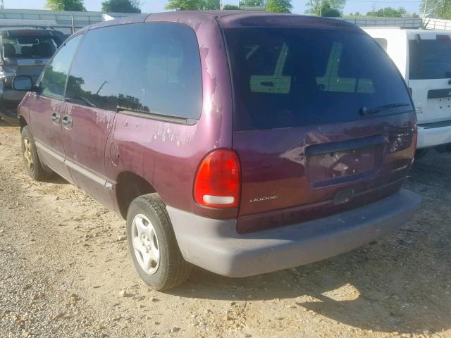 2B4FP2534XR364004 - 1999 DODGE CARAVAN PURPLE photo 3