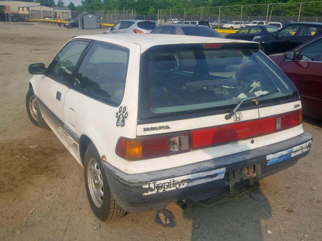 2HGED6452KH533566 - 1989 HONDA CIVIC DX WHITE photo 3