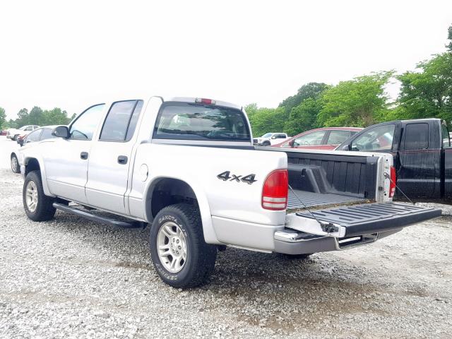 1D7HG48N93S152279 - 2003 DODGE DAKOTA QUA GRAY photo 3