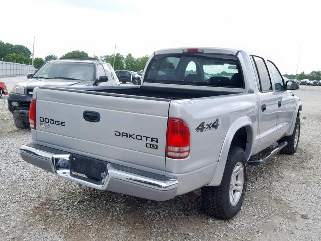 1D7HG48N93S152279 - 2003 DODGE DAKOTA QUA GRAY photo 4