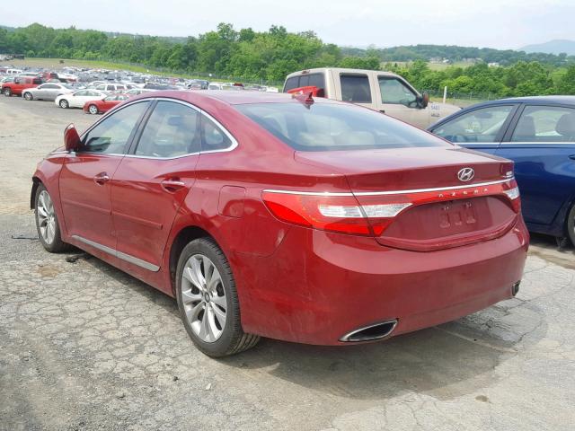 KMHFG4JG3DA314424 - 2013 HYUNDAI AZERA RED photo 3