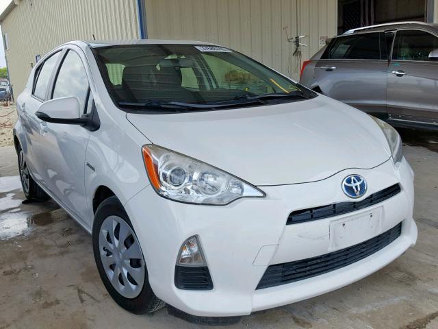 JTDKDTB36D1038189 - 2013 TOYOTA PRIUS C WHITE photo 1