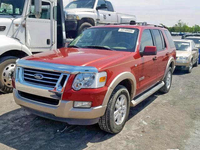 1FMEU74887UA52493 - 2007 FORD EXPLORER E BURGUNDY photo 2