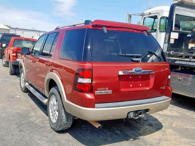 1FMEU74887UA52493 - 2007 FORD EXPLORER E BURGUNDY photo 3