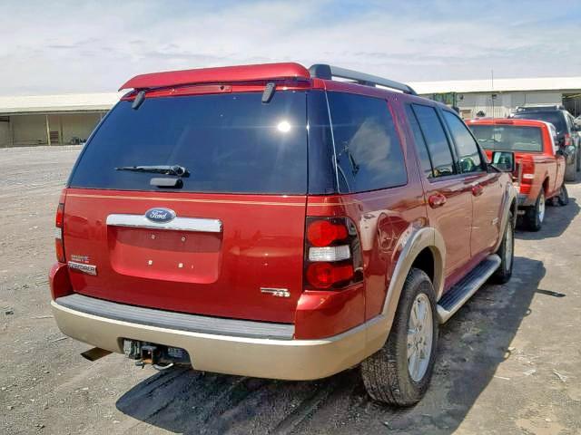 1FMEU74887UA52493 - 2007 FORD EXPLORER E BURGUNDY photo 4