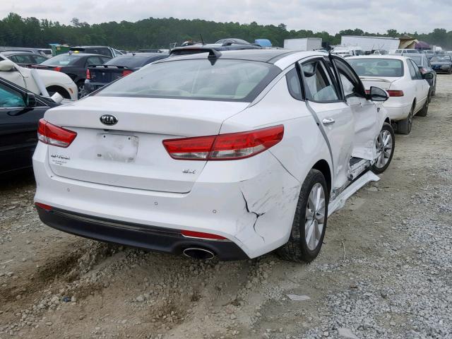 5XXGU4L38GG029349 - 2016 KIA OPTIMA EX WHITE photo 4