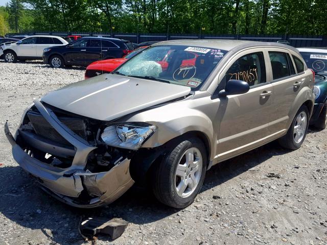 1B3HB48A59D225216 - 2009 DODGE CALIBER SX GOLD photo 2