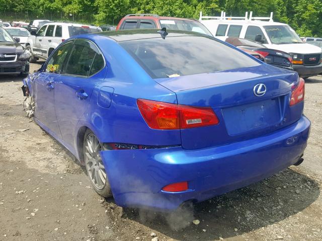 JTHCK262372010689 - 2007 LEXUS IS 250 BLUE photo 3