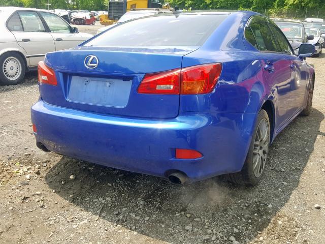 JTHCK262372010689 - 2007 LEXUS IS 250 BLUE photo 4