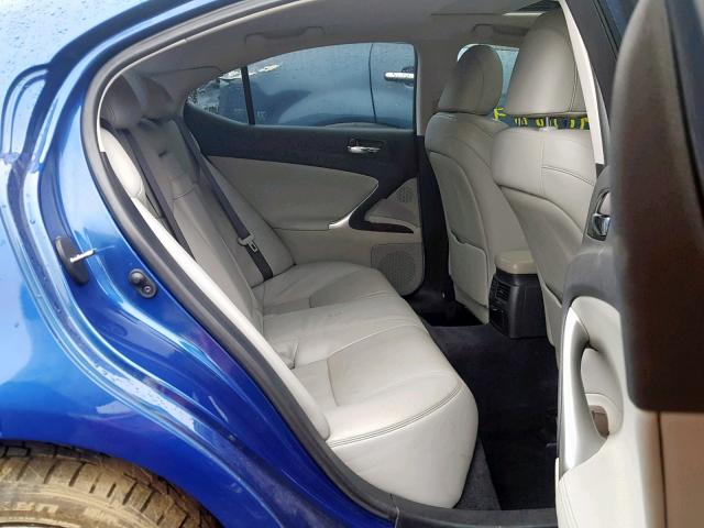 JTHCK262372010689 - 2007 LEXUS IS 250 BLUE photo 6