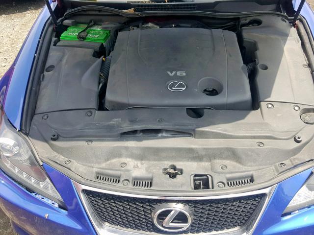 JTHCK262372010689 - 2007 LEXUS IS 250 BLUE photo 7