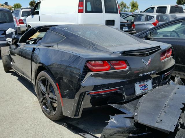 1G1YD2D75H5109572 - 2017 CHEVROLET CORVETTE S BLACK photo 3