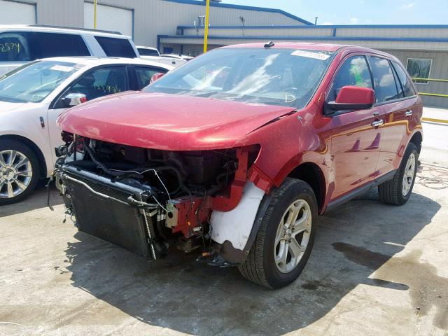 2FMDK3JC4BBA74850 - 2011 FORD EDGE SEL MAROON photo 2