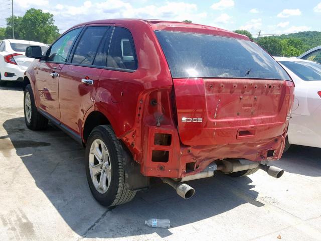 2FMDK3JC4BBA74850 - 2011 FORD EDGE SEL MAROON photo 3