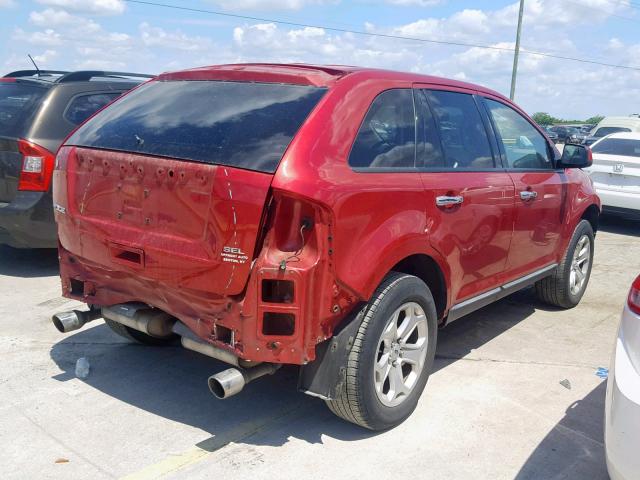 2FMDK3JC4BBA74850 - 2011 FORD EDGE SEL MAROON photo 4