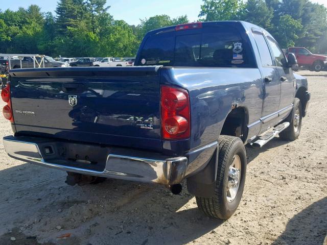 1D7KS28C17J553425 - 2007 DODGE RAM 2500 S BLUE photo 4