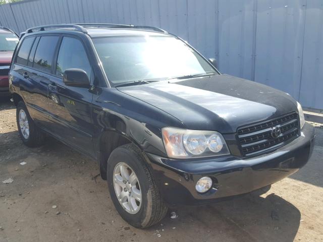 JTEHF21A820092722 - 2002 TOYOTA HIGHLANDER BLACK photo 1