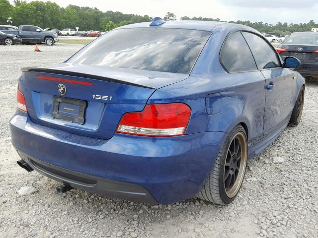 WBAUC73598VF22388 - 2008 BMW 135 I BLUE photo 4