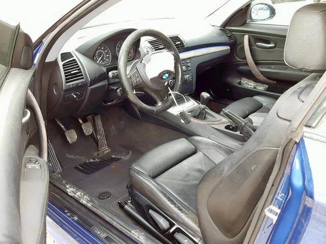 WBAUC73598VF22388 - 2008 BMW 135 I BLUE photo 9