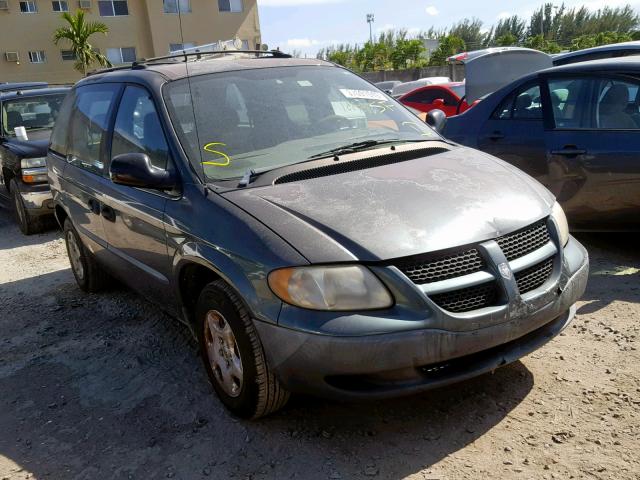 1B4GP253X2B643226 - 2002 DODGE CARAVAN SE GRAY photo 1