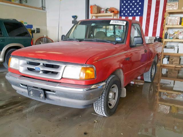 1FTCR10A8TPB35157 - 1996 FORD RANGER RED photo 2