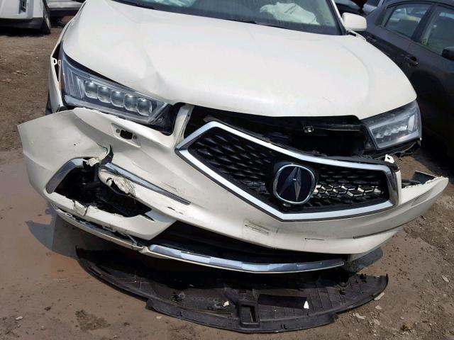 5FRYD4H89HB506950 - 2017 ACURA MDX ADVANC WHITE photo 9