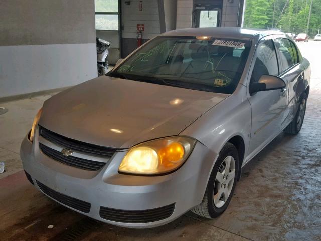 1G1AL55F877228120 - 2007 CHEVROLET COBALT LT SILVER photo 2