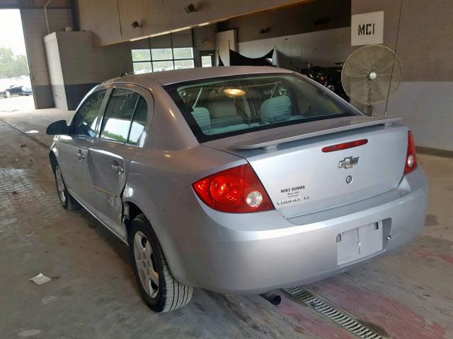 1G1AL55F877228120 - 2007 CHEVROLET COBALT LT SILVER photo 3