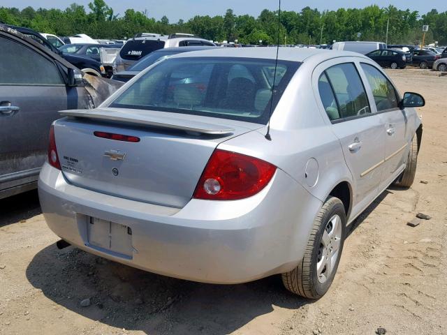 1G1AL55F877228120 - 2007 CHEVROLET COBALT LT SILVER photo 4