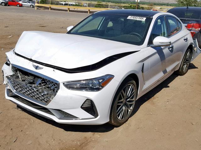 KMTG34LA6KU014693 - 2019 GENESIS G70 ELITE WHITE photo 2