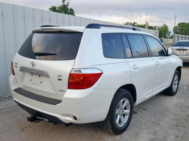 JTEES41A182089488 - 2008 TOYOTA HIGHLANDER WHITE photo 4