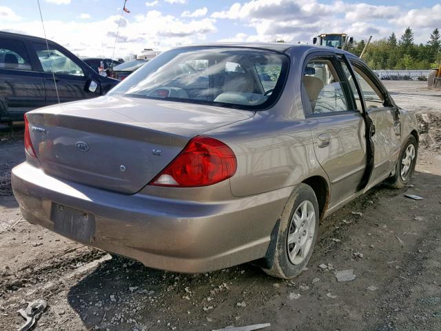 KNAFB121345313131 - 2004 KIA SPECTRA BA BEIGE photo 4