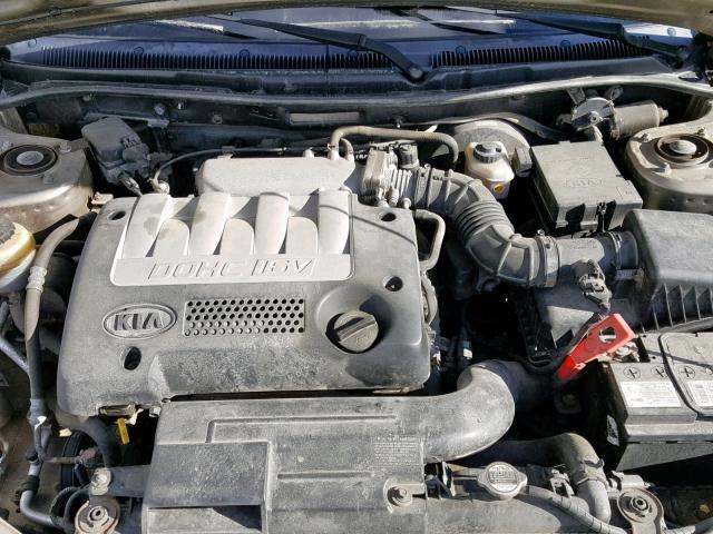 KNAFB121345313131 - 2004 KIA SPECTRA BA BEIGE photo 7