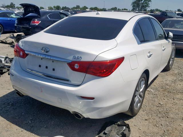 JN1BV7AP9FM339021 - 2015 INFINITI Q50 BASE WHITE photo 4