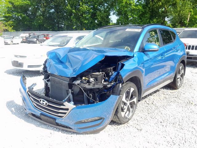 KM8J33A26JU731275 - 2018 HYUNDAI TUCSON VAL BLUE photo 2