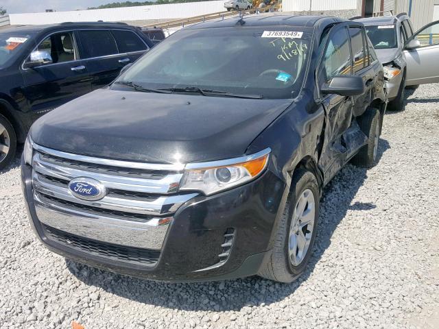 2FMDK4GC7DBB38671 - 2013 FORD EDGE SE BLACK photo 2