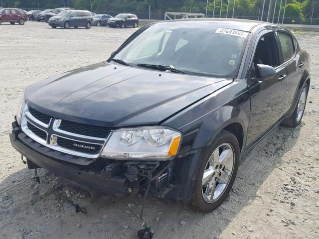 1B3BD2FB0BN543969 - 2011 DODGE AVENGER LU BLACK photo 2