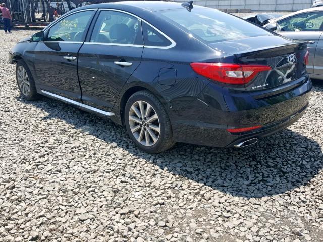 5NPE34AF7GH328763 - 2016 HYUNDAI SONATA SPO BLACK photo 3