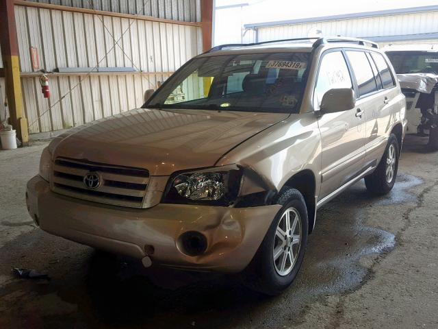 JTEGP21A760111873 - 2006 TOYOTA HIGHLANDER BEIGE photo 2